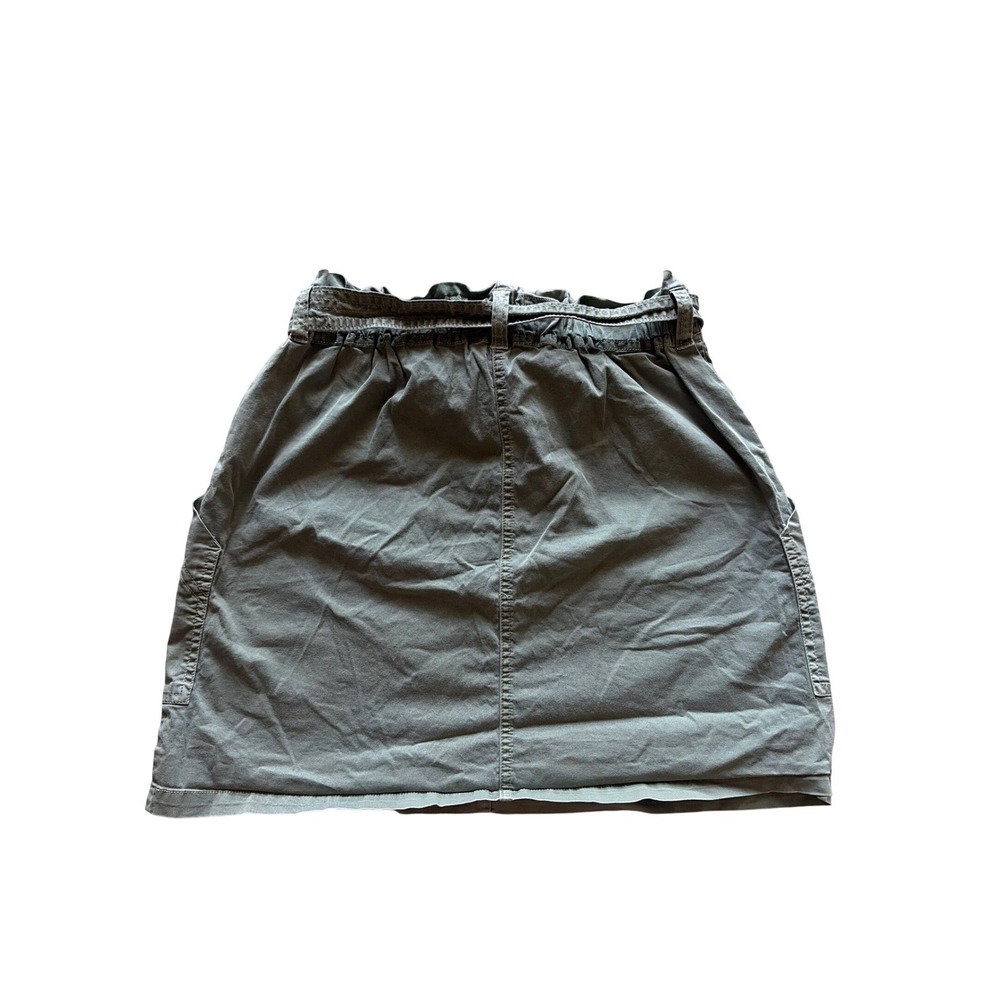 Mini Skirt Paperbag Utility Abercrombie & Fitch Womens Small‎ Green Belted Cargo - Picture 3 of 3